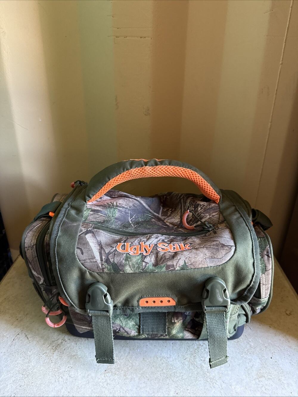 Ugly Stik Green Camo Soft Side Tackle Box Bag 15” X 9” X 9”